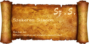 Szekeres Simeon névjegykártya